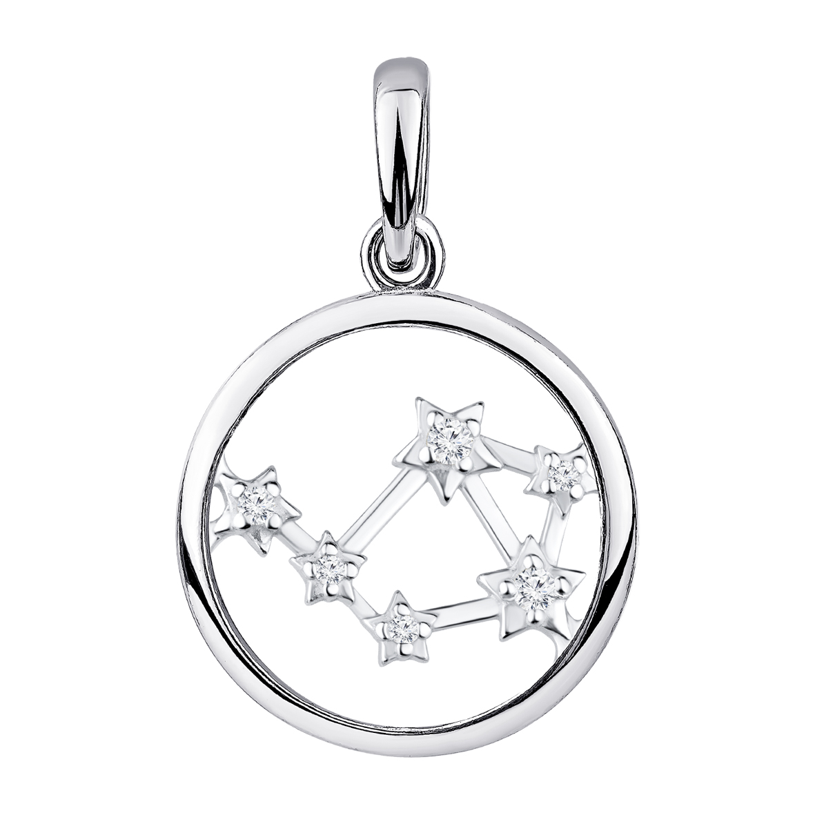 Купить оптом подвеска из серебра с фианитами 3340205986л от Krasnoe