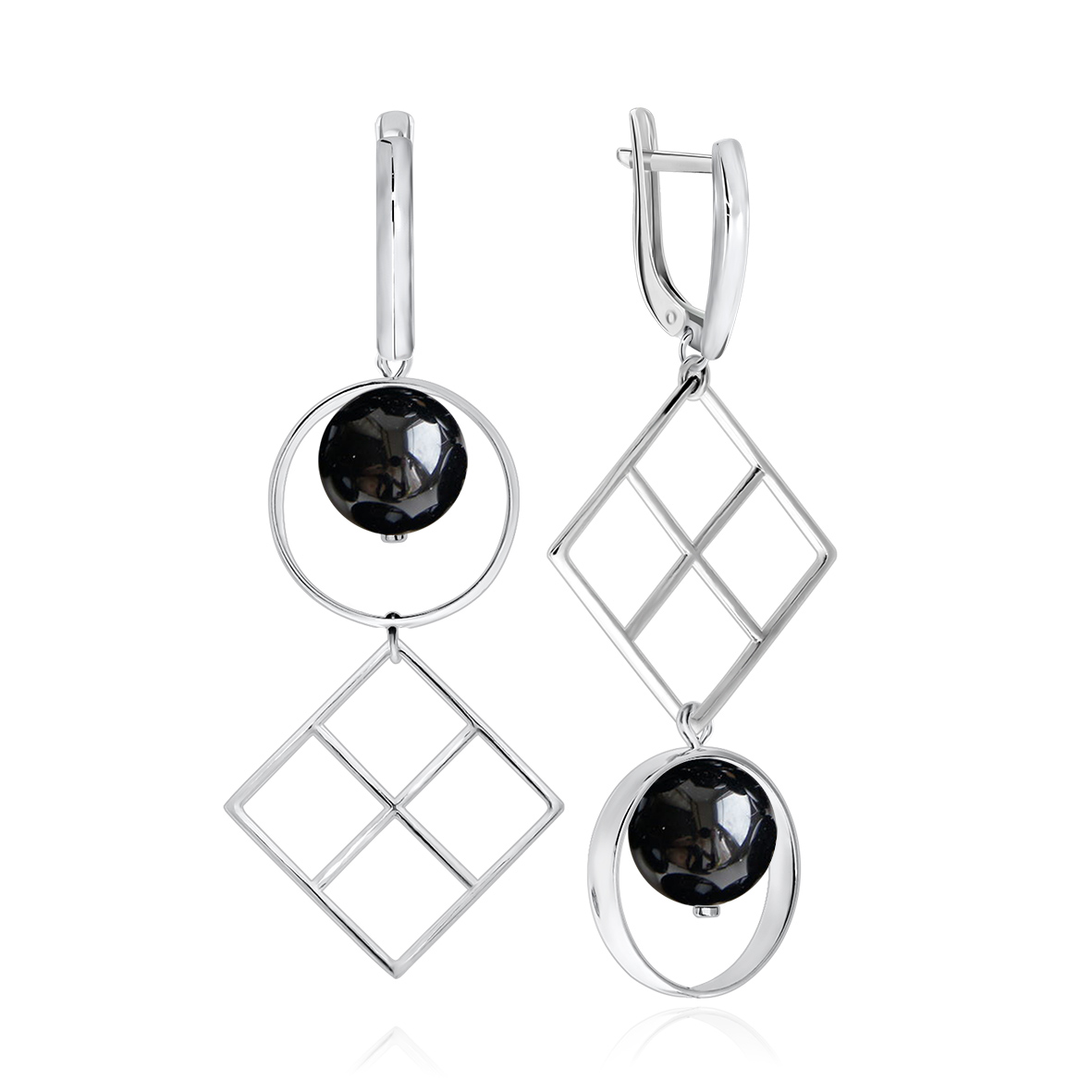 Купить оптом серьги из серебра с агатами 2340391520-20 от Krasnoe