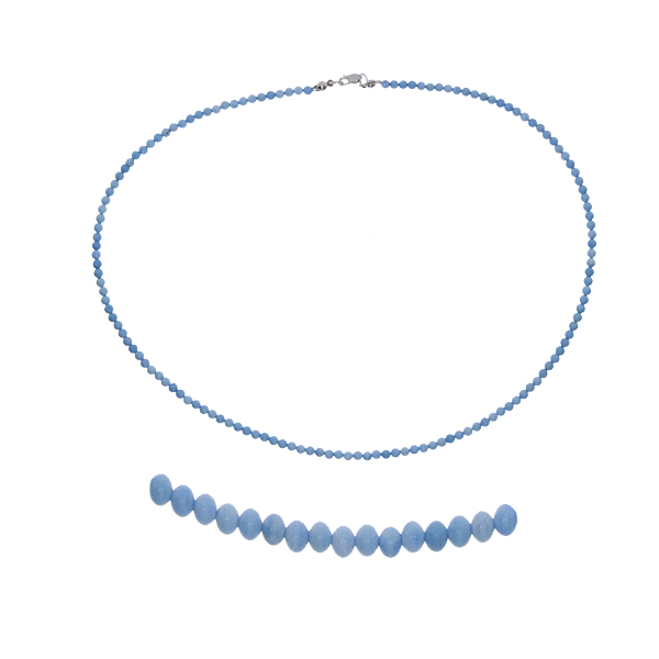 Купить оптом бусы из серебра с бирюзой 8340276055-40 от Krasnoe