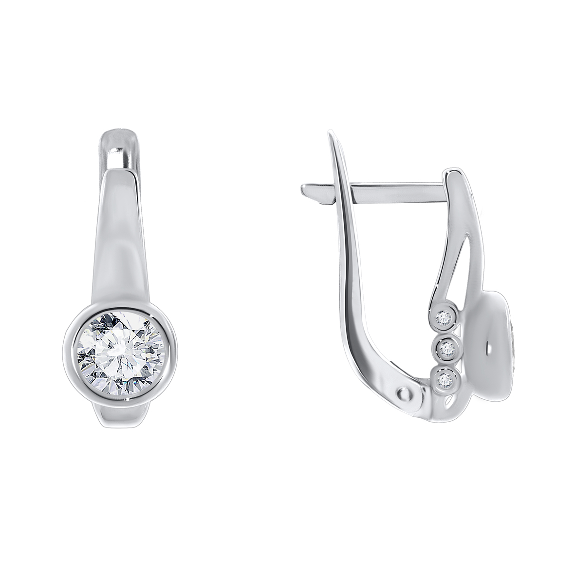 Купить оптом серьги из серебра с фианитами 2340200258л от Krasnoe