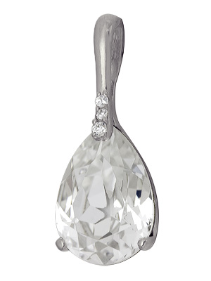 Купить оптом подвеска из серебра с кристаллом и фианитами 3987033392 от Krasnoe