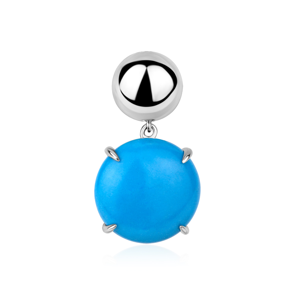 Купить оптом подвеска из серебра с бирюзой 3340Б26365 от Krasnoe