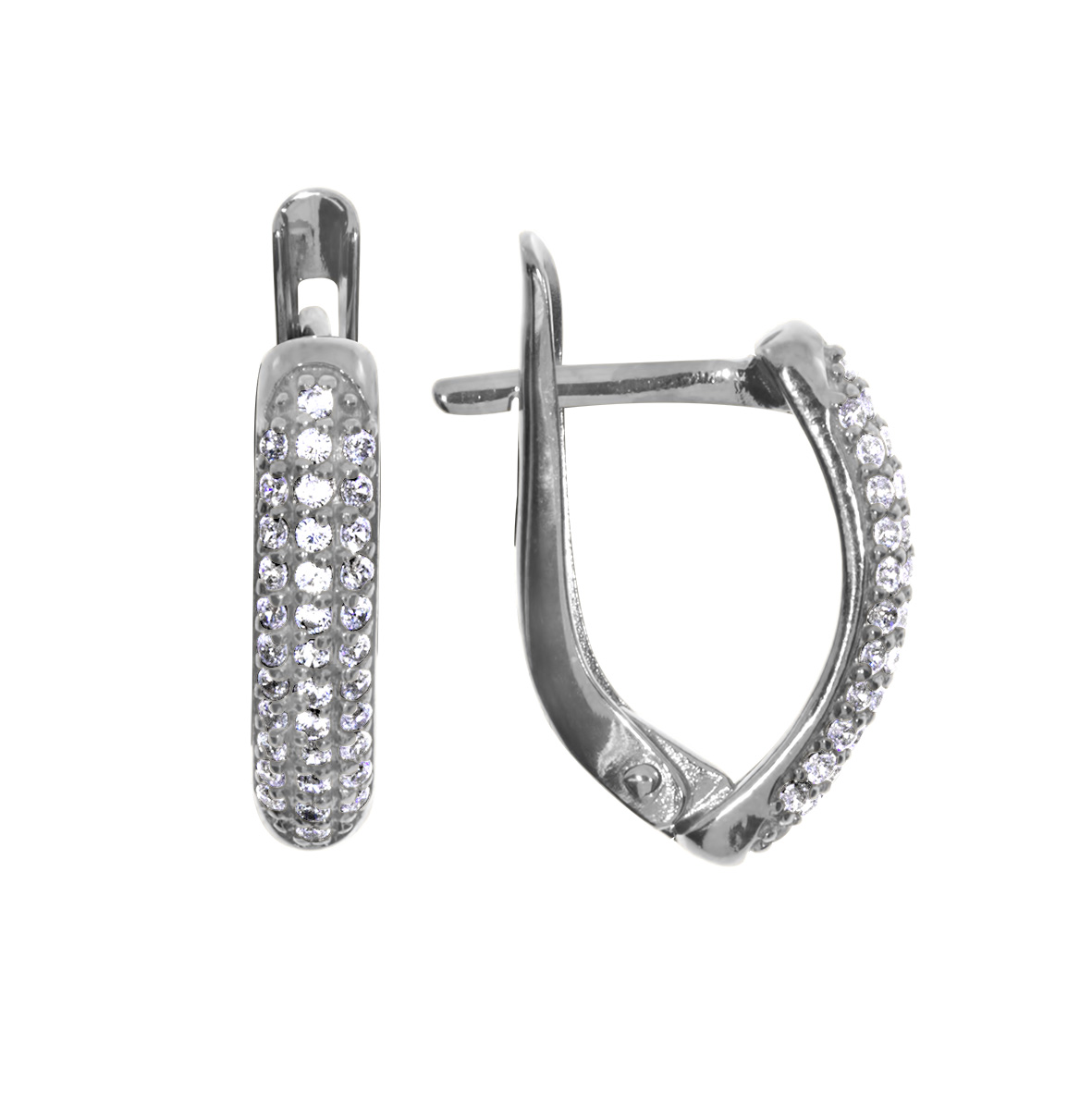 Купить оптом серьги из серебра с фианитами 2340200167 от Krasnoe