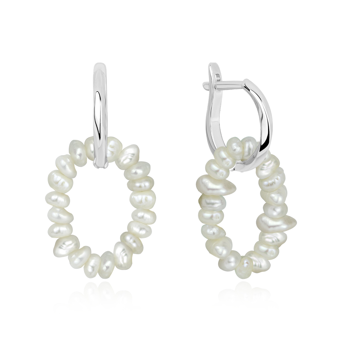 Купить оптом серьги из серебра с жемчугами 2340055321 от Krasnoe