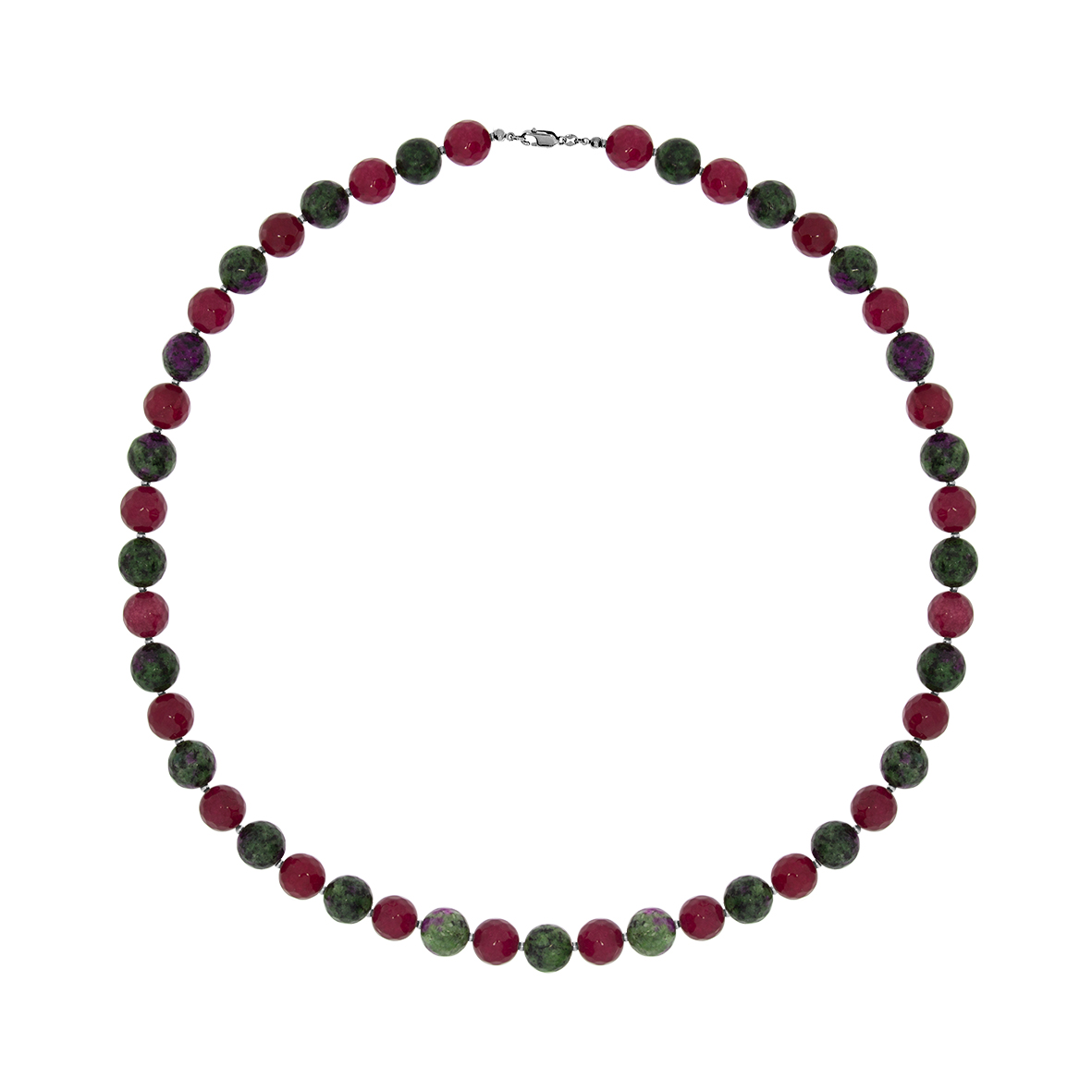 Купить оптом бусы из серебра с агатами и рубин-цоизитами 8340876118-45 от Krasnoe