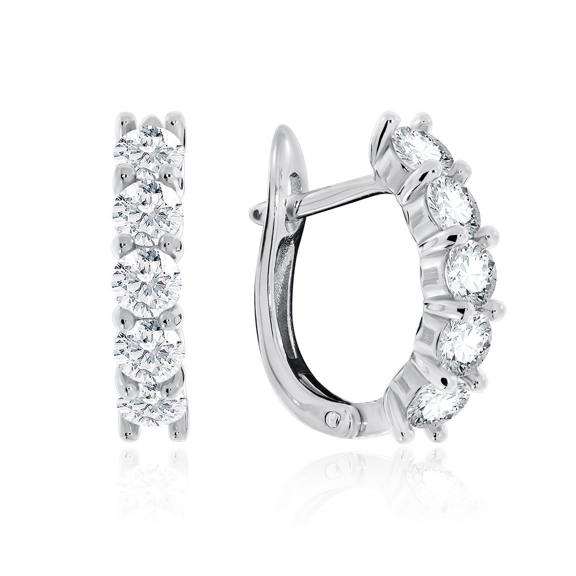 Купить оптом серьги из серебра с фианитами 2340201321 от Krasnoe