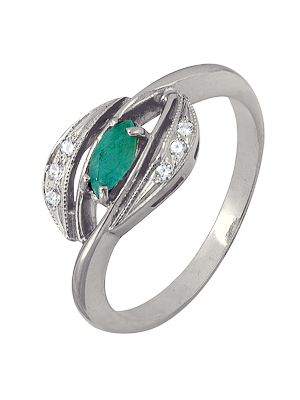 Купить оптом кольцо из серебра с бериллом 1R421528 от Krasnoe