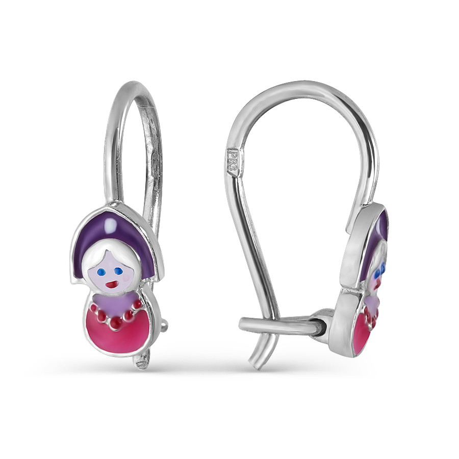 Купить оптом серьги из серебра с эмальом 3627010343-2 от Krasnoe