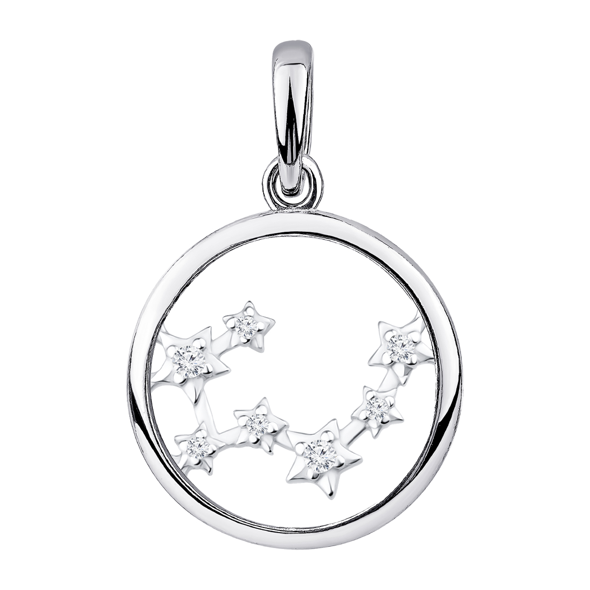 Купить оптом подвеска из серебра с фианитами 3340205983л от Krasnoe