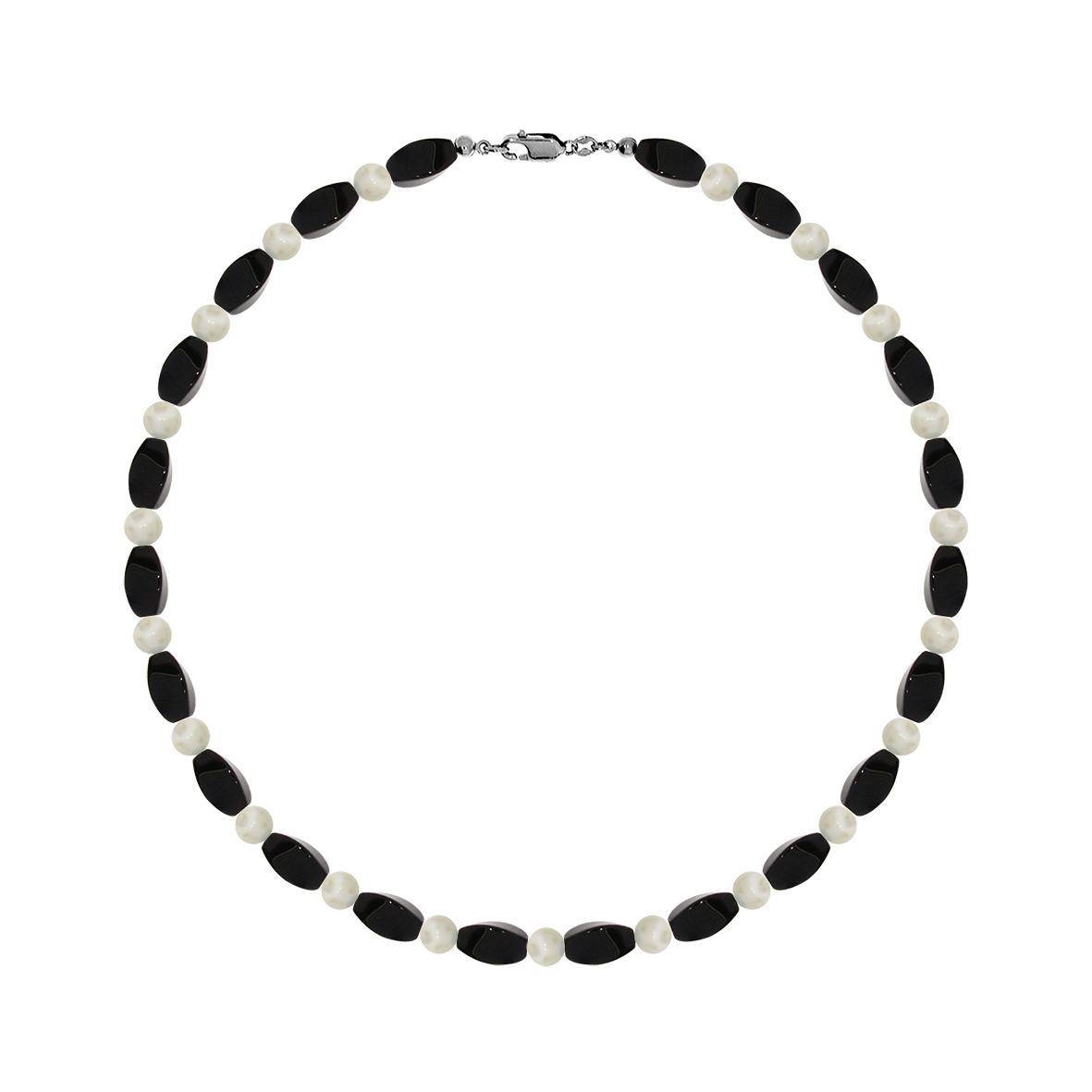 Купить оптом бусы из серебра с жемчугами и агатами 8340396154-40 от Krasnoe