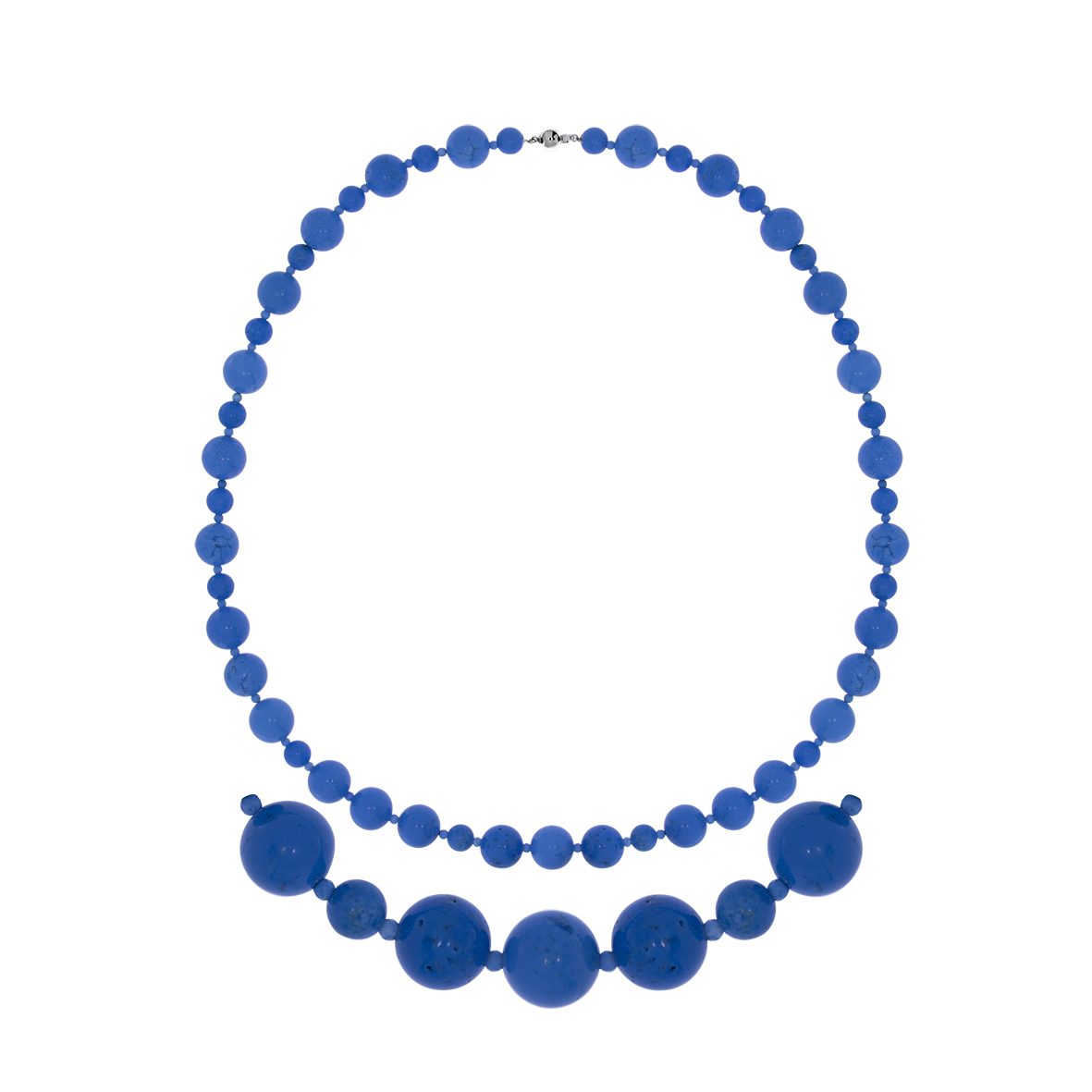 Купить оптом бусы из серебра с говлитами 8340276083-45 от Krasnoe