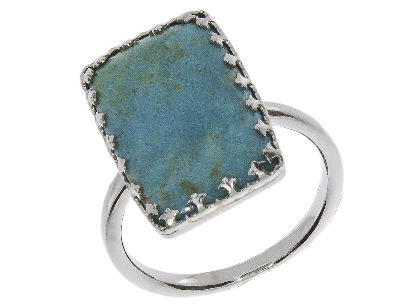 Купить оптом кольцо из серебра с бирюзой 1340314023 от Krasnoe