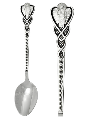 Купить оптом православная ложка из серебра без вставок 3401060258 от Krasnoe