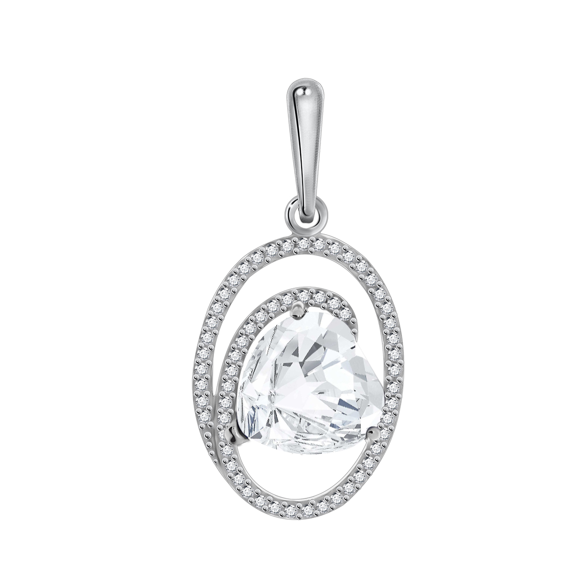 Купить оптом подвеска из серебра с фианитами 3340203627л от Krasnoe