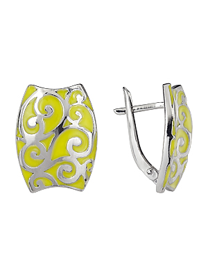 Купить оптом серьги из серебра с эмальом 3627010183 от Krasnoe