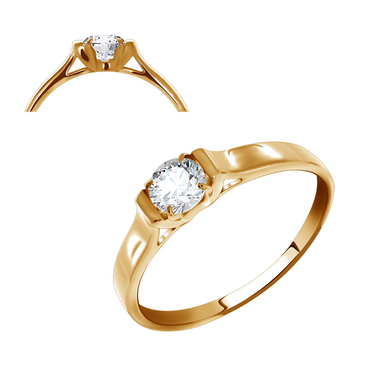 Купить оптом кольцо из серебра с кристалл ювелирныйом и кристалл ювелирныйами 1320290264 от Krasnoe