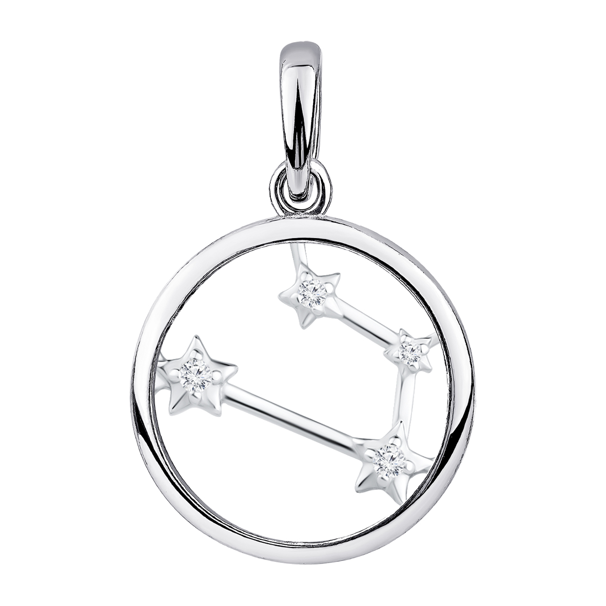 Купить оптом подвеска из серебра с фианитами 3340205980л от Krasnoe