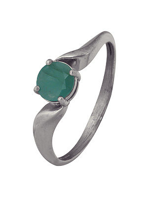 Купить оптом кольцо из серебра с изумрудом 3017003593 от Krasnoe