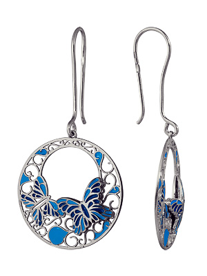 Купить оптом серьги из серебра с эмальом 3627011821-2 от Krasnoe