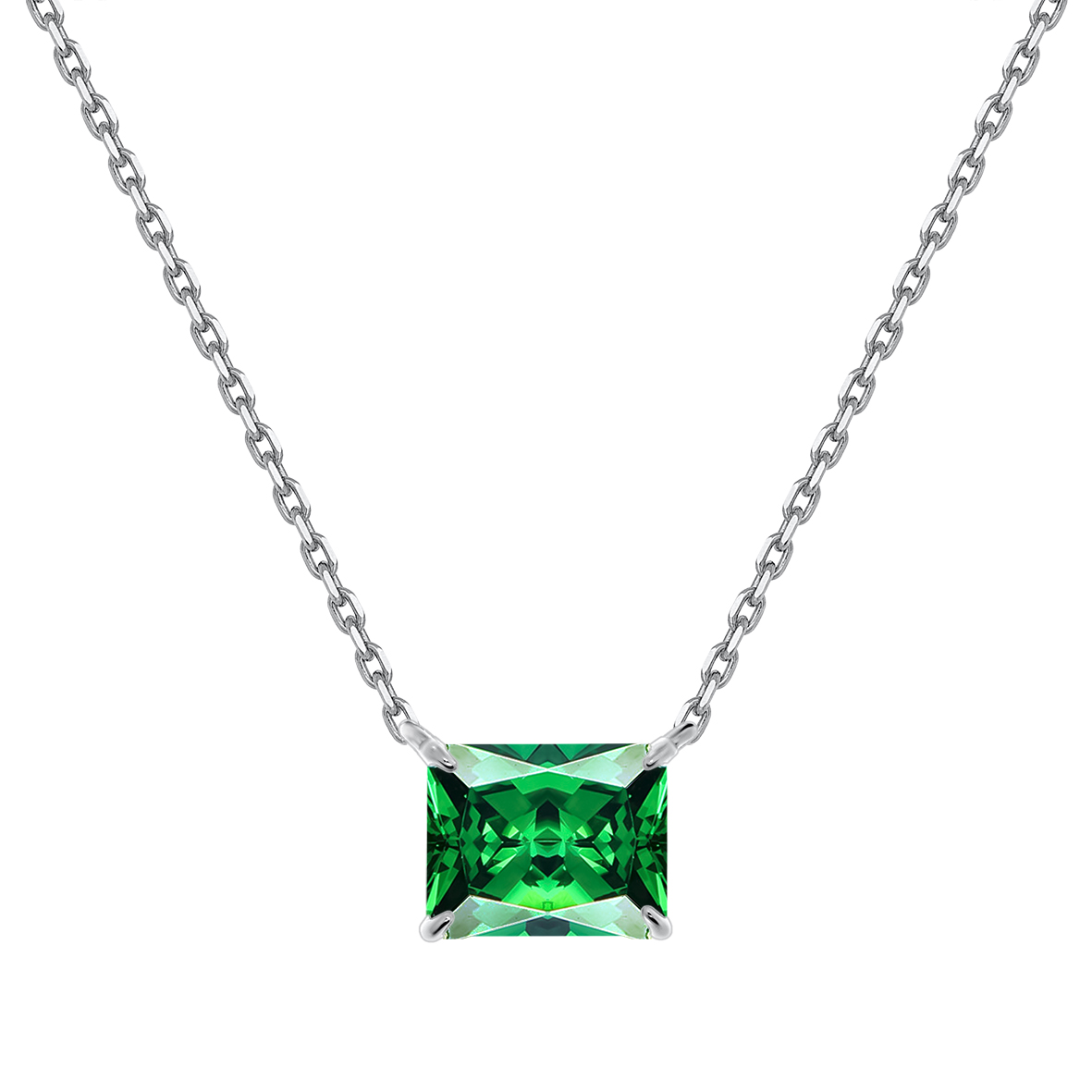 Купить оптом колье из серебра с кристалл ювелирныйом 8340293020-45-60 от Krasnoe