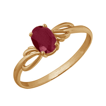 Купить оптом кольцо из серебра с рубином 3022003608 от Krasnoe