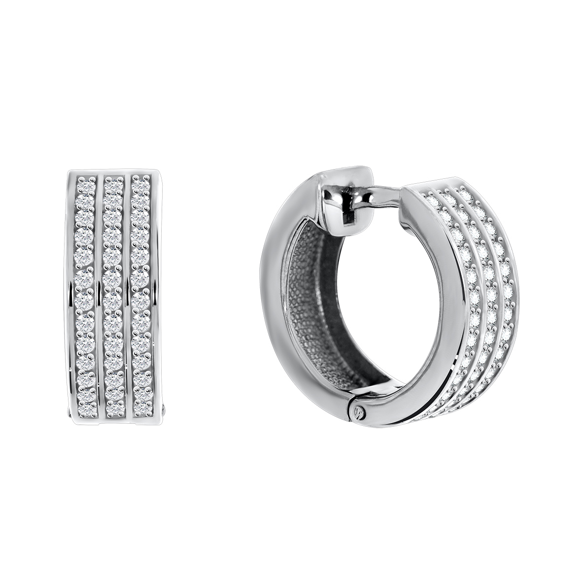 Купить оптом серьги из серебра с фианитами 2340200074 от Krasnoe