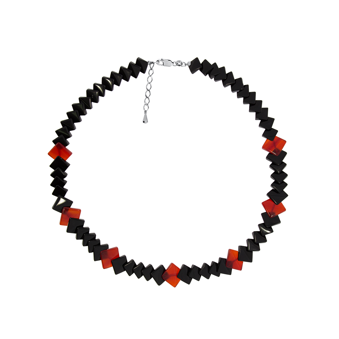 Купить оптом бусы из серебра с агатами 8340396175-45-23 от Krasnoe