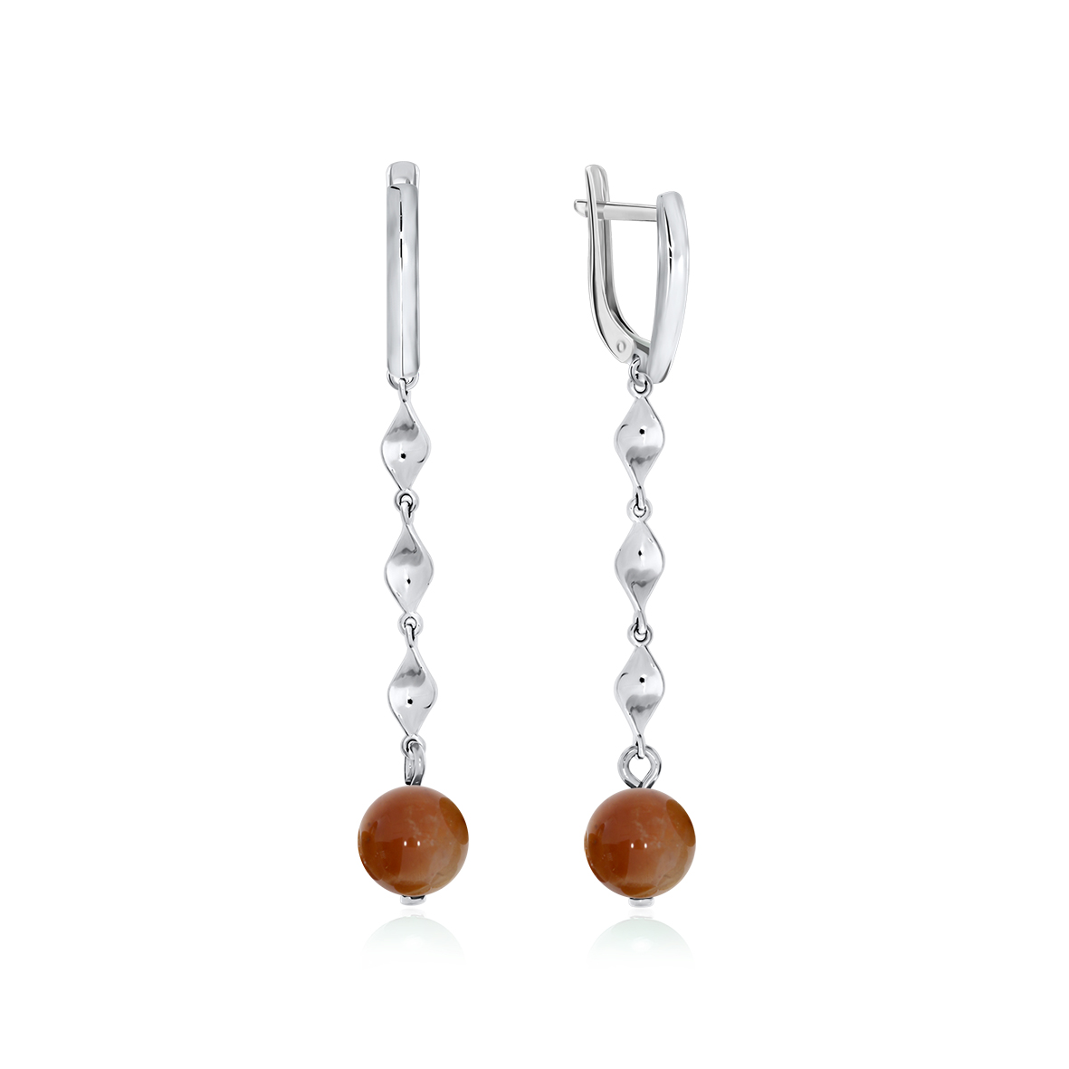 Купить оптом серьги из серебра с кварцем 2340991514 от Krasnoe