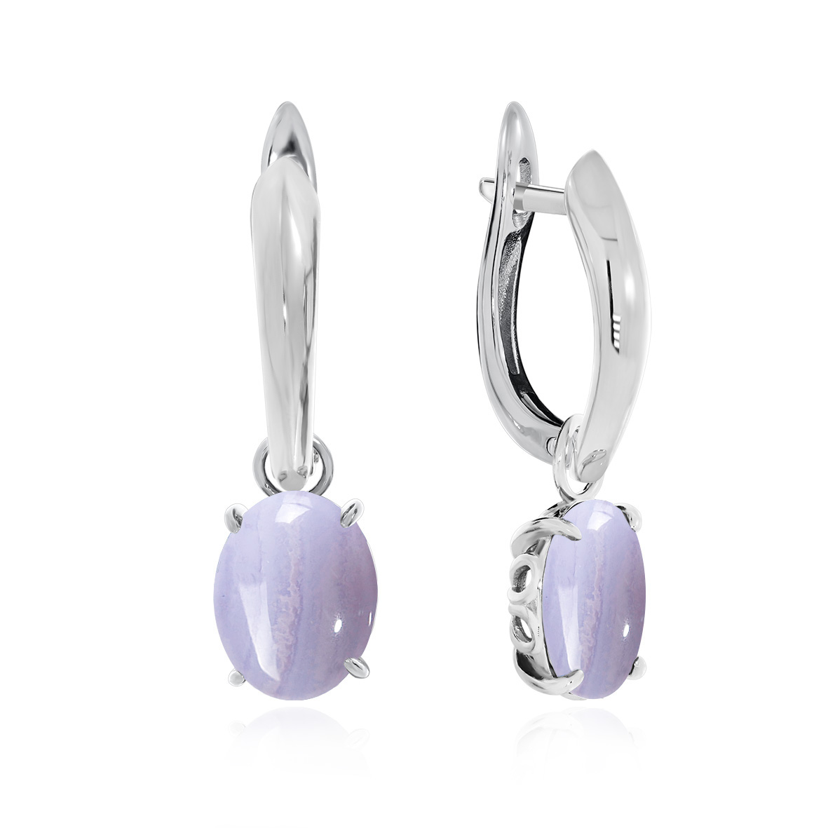 Купить оптом серьги из серебра с агатами 2340390901-84 от Krasnoe