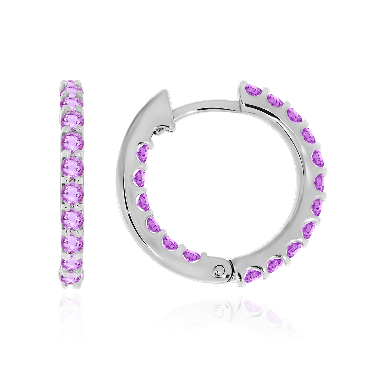 Купить оптом серьги из серебра с аметистами 2340061315 от Krasnoe