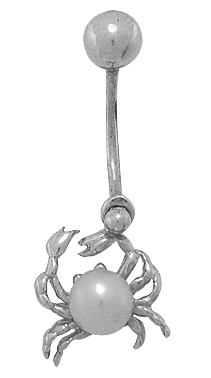 Купить оптом пирсинг из серебра с жемчугом 3240025008 от Krasnoe