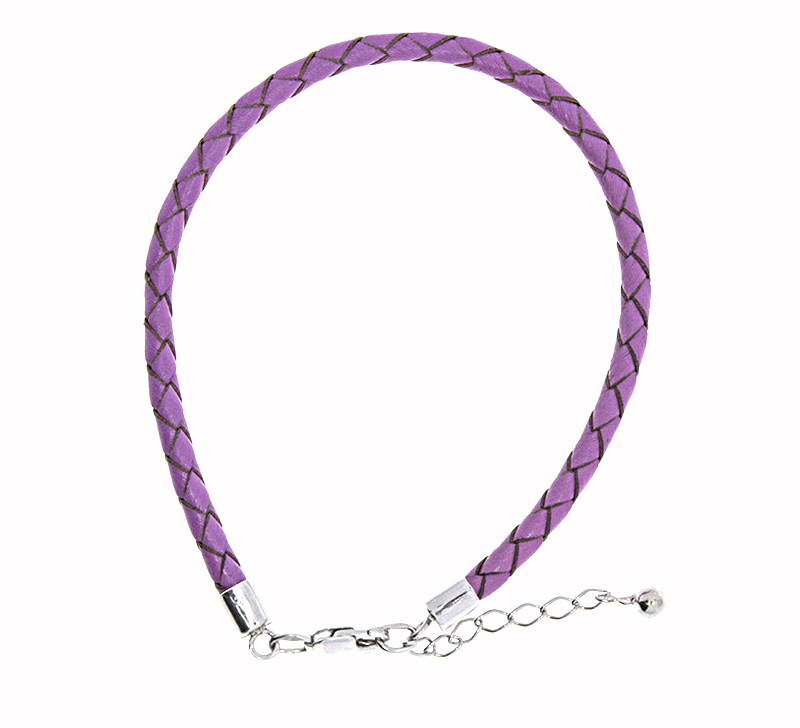 Купить оптом браслет из серебра с шнур кожаныйом 4340404110-19 от Krasnoe