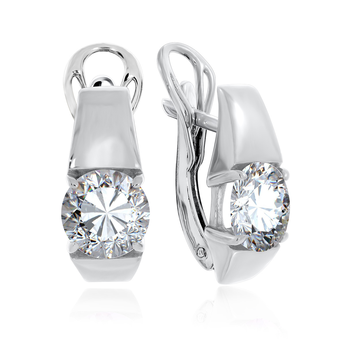 Купить оптом серьги из серебра фианитом 2340201118-1 от Krasnoe