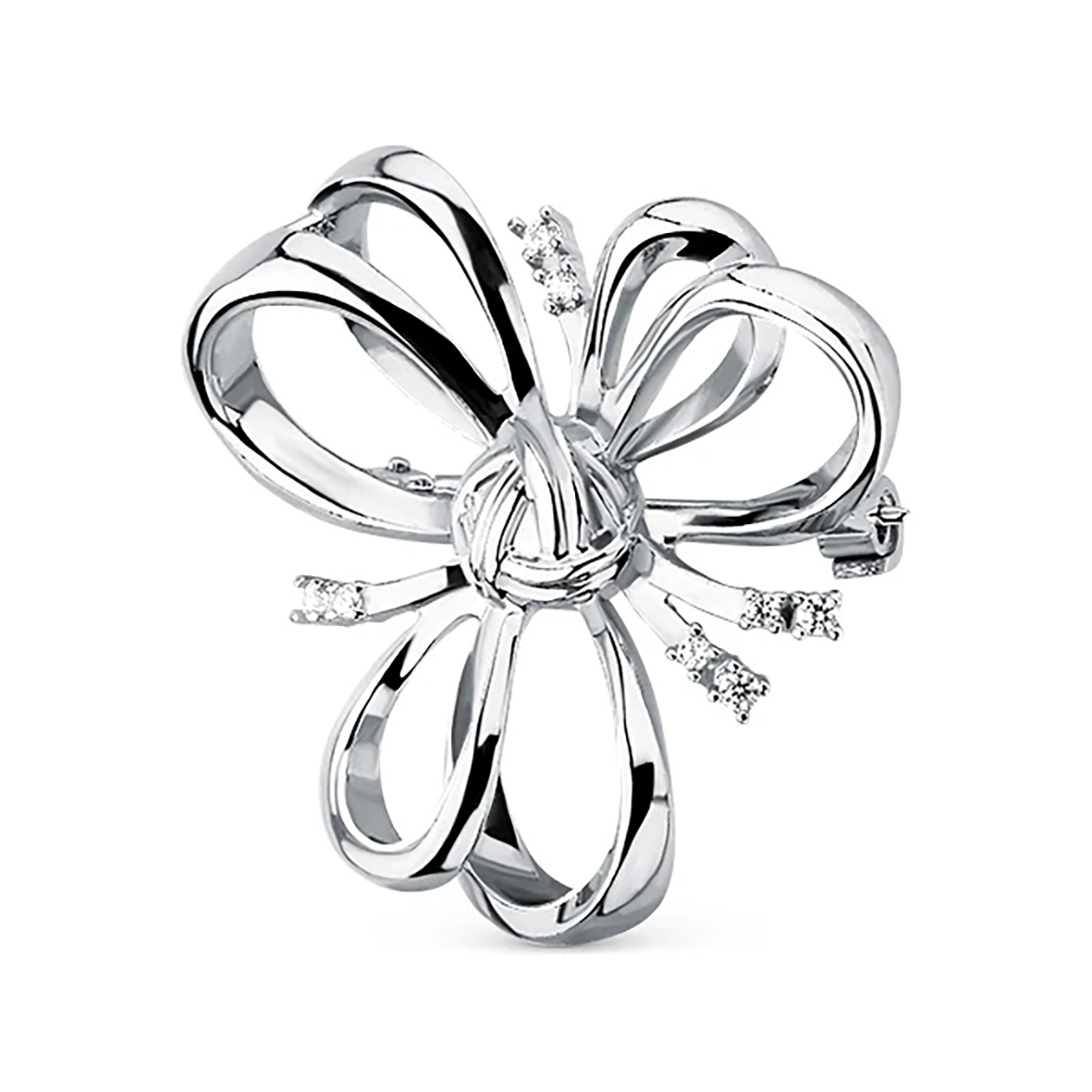 Купить оптом брошь из серебра с фианитами 3207024443л от Krasnoe