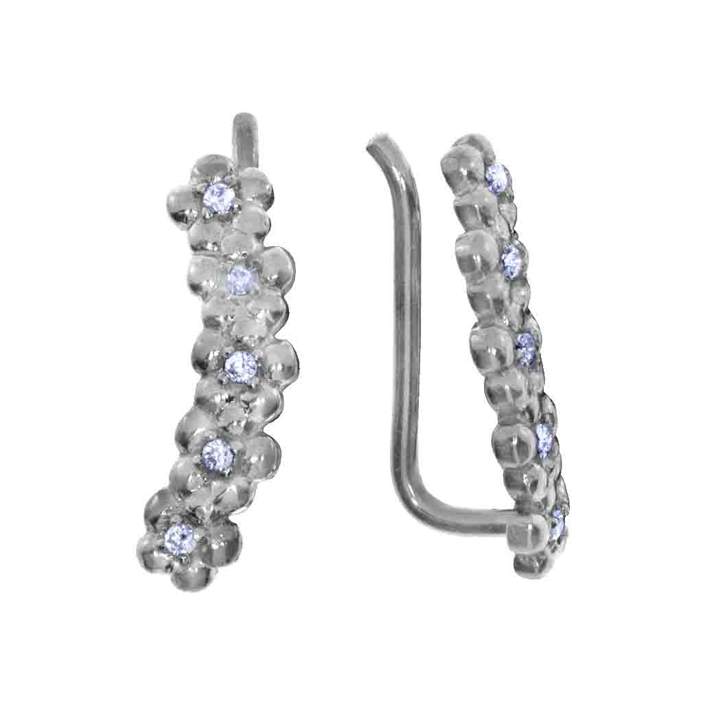 Купить оптом серьги из серебра с фианитами 2340202049 от Krasnoe