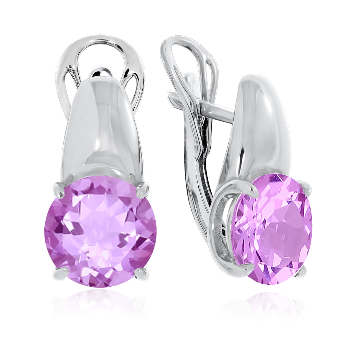 Купить оптом серьги из серебра с аметистами 2340061116 от Krasnoe