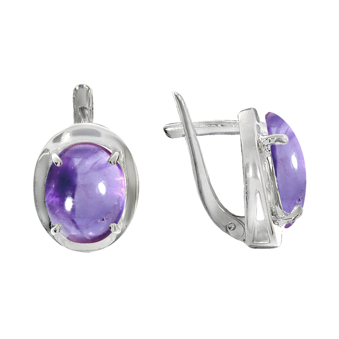 Купить оптом серьги из серебра с натуральными корундами 2340220029-90 от Krasnoe