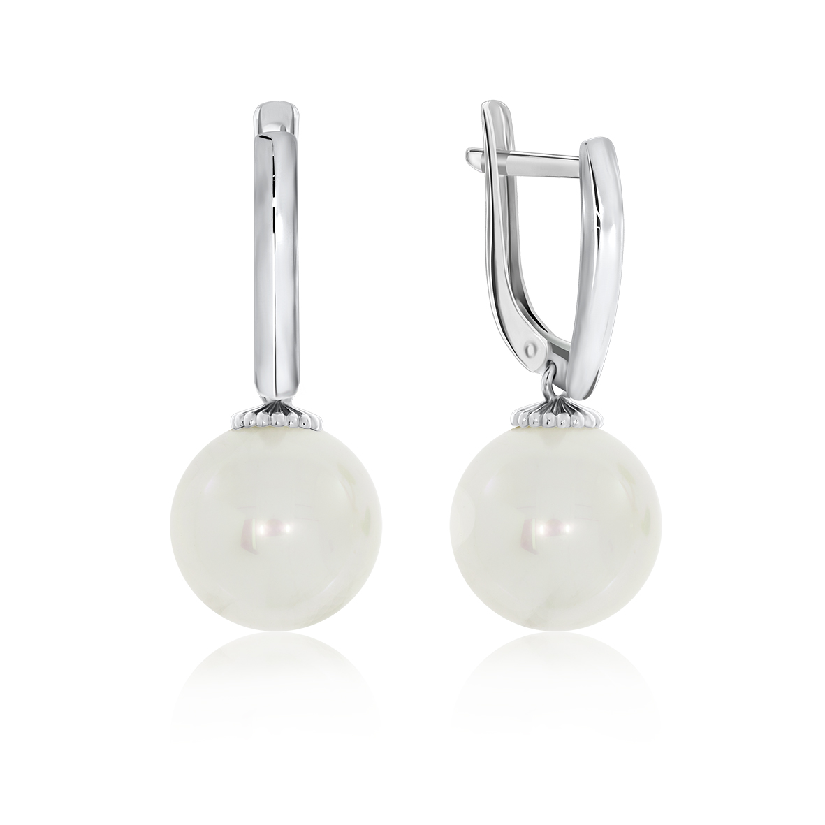 Купить оптом серьги из серебра с жемчугами 2340240833 от Krasnoe