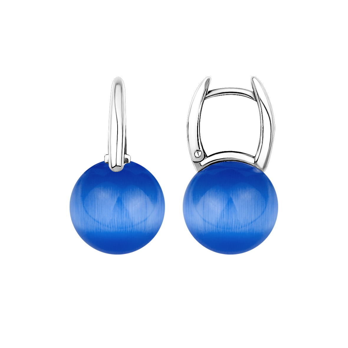 Купить оптом серьги из серебра с кошачий глазами 2340264318-70 от Krasnoe