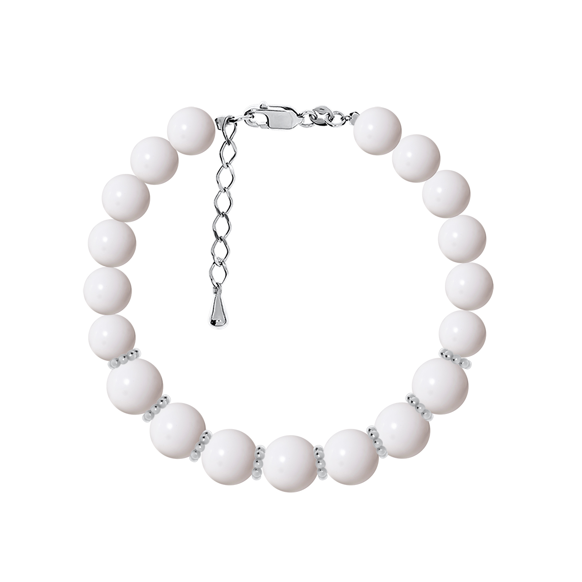 Купить оптом браслет из серебра с агатами 4340396444-17-10 от Krasnoe