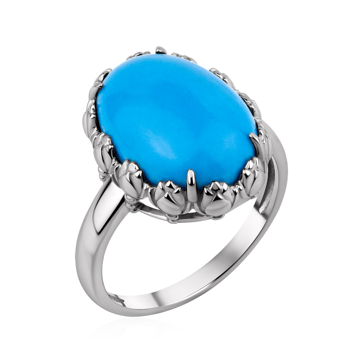Купить оптом кольцо из серебра с бирюзой 1340Б26311 от Krasnoe
