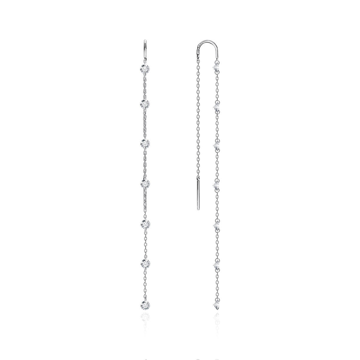 Купить оптом серьги из серебра с фианитами 2340201350 от Krasnoe