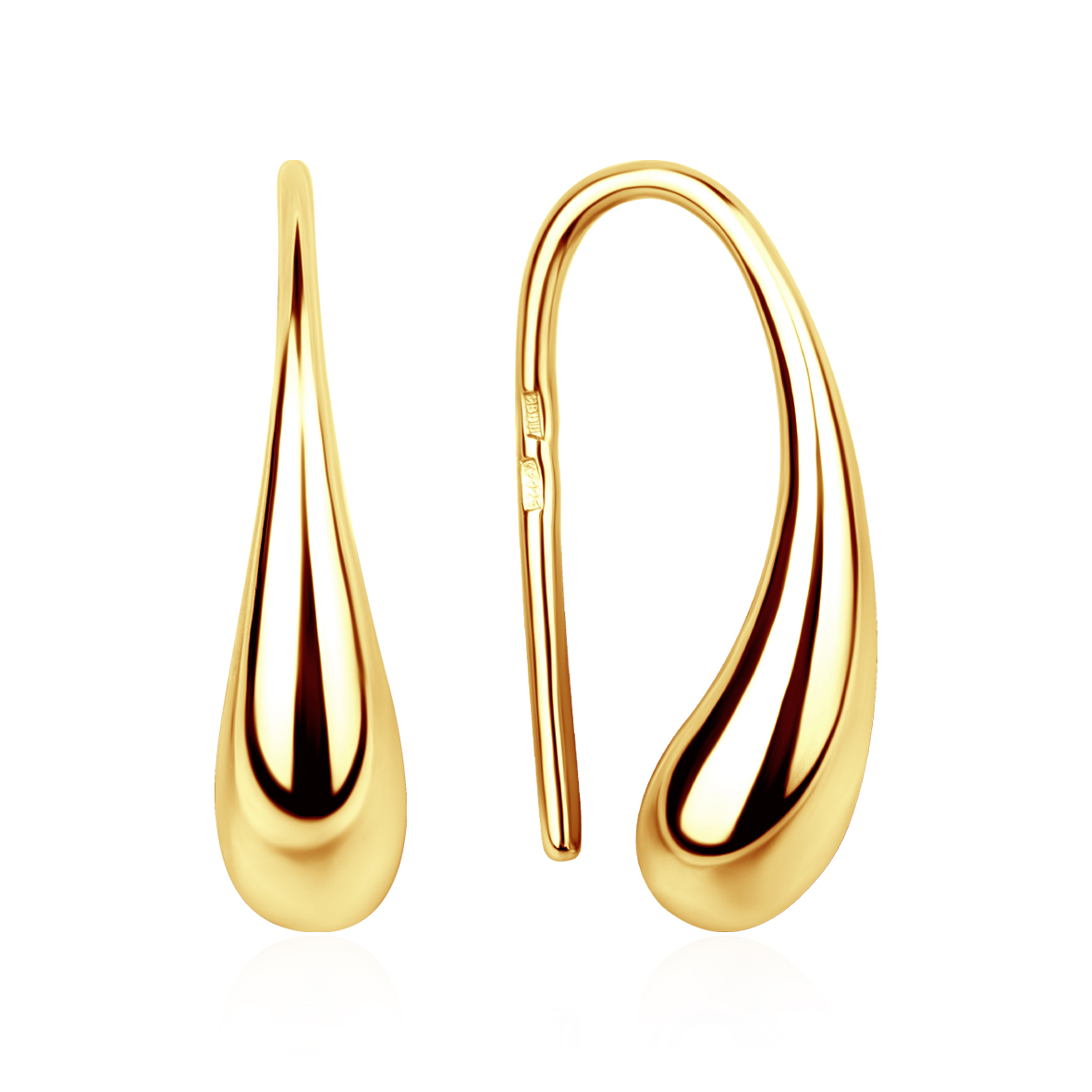 Купить оптом серьги из серебра без вставок 2318405037 от Krasnoe