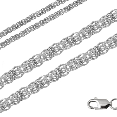 Купить оптом цепь из серебра без вставок 366910099055 от Krasnoe