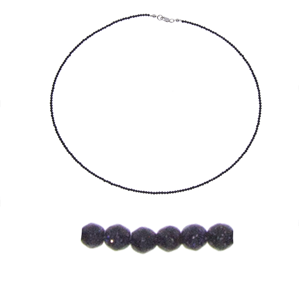 Купить оптом бусы из серебра с синтетическими авантюринами 8340366024-45 от Krasnoe