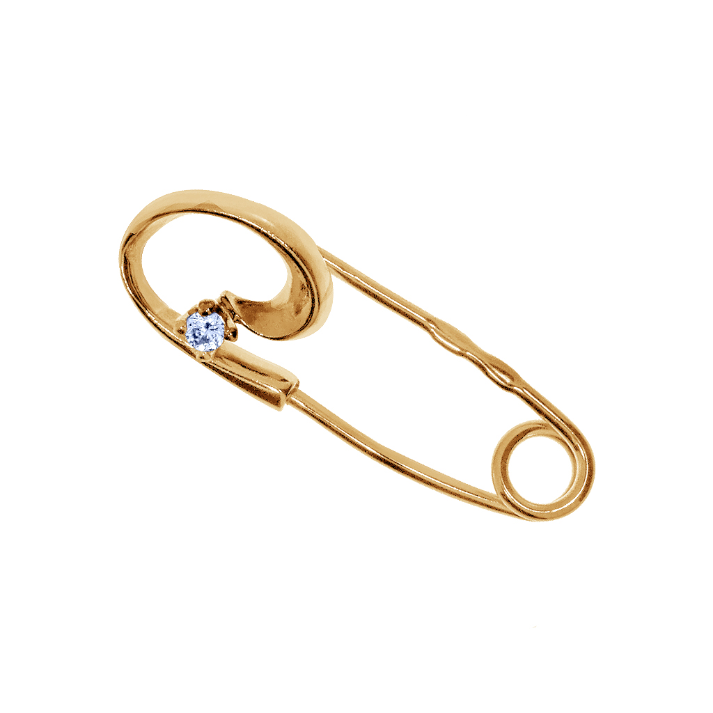 Купить оптом брошь из серебра с фианитом 3202027002 от Krasnoe