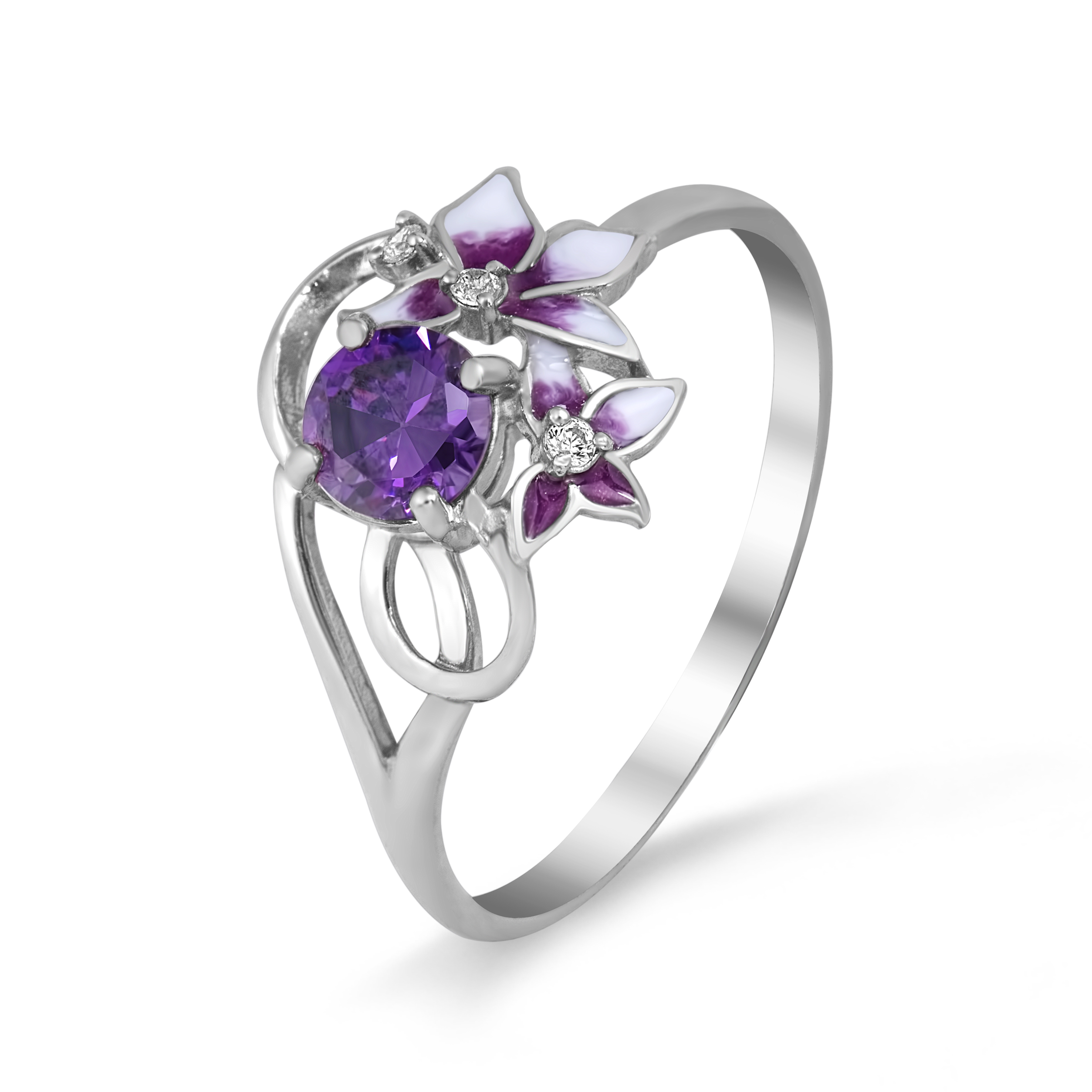 Купить оптом кольцо из серебра с эмальом 3647003991-5 от Krasnoe