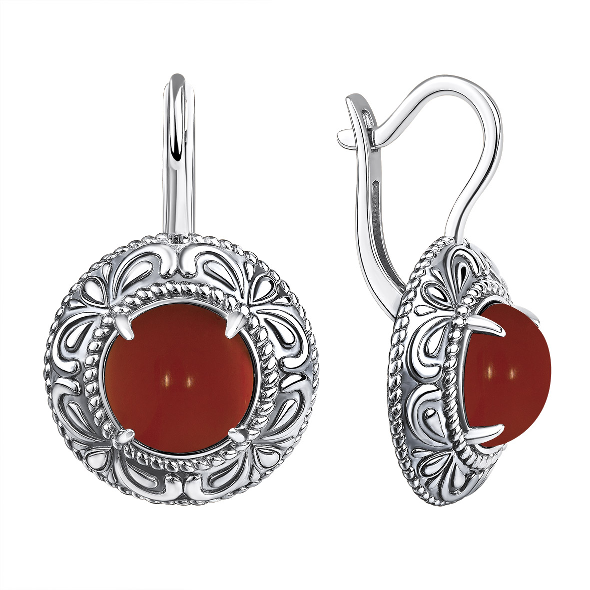 Купить оптом серьги из серебра с агатами 2310391992-31 от Krasnoe