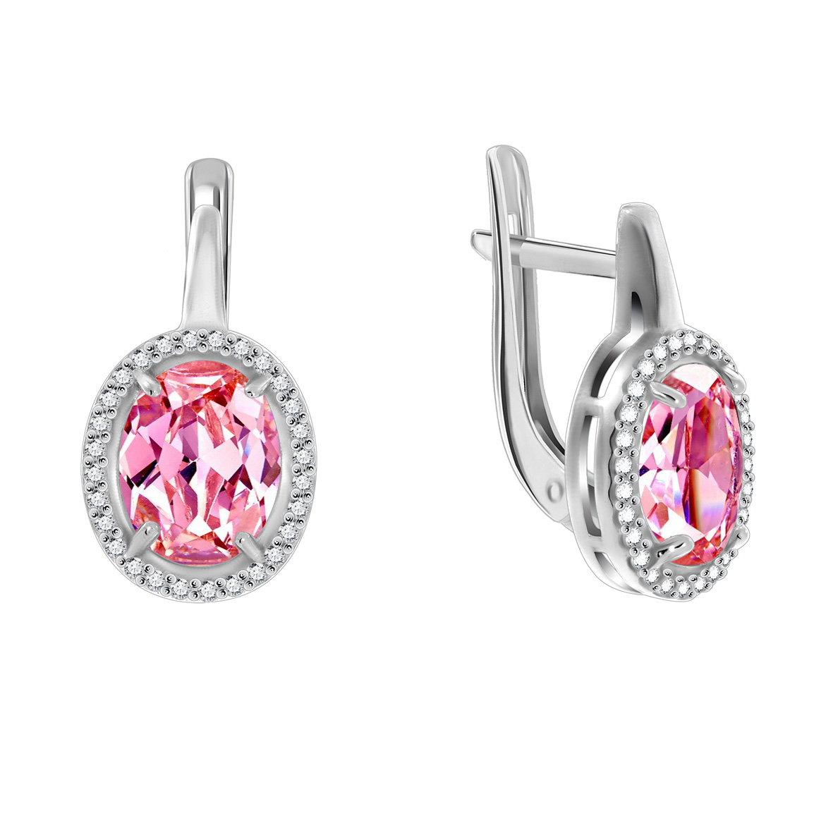 Купить оптом серьги из серебра с фианитами 2340200282л-30 от Krasnoe