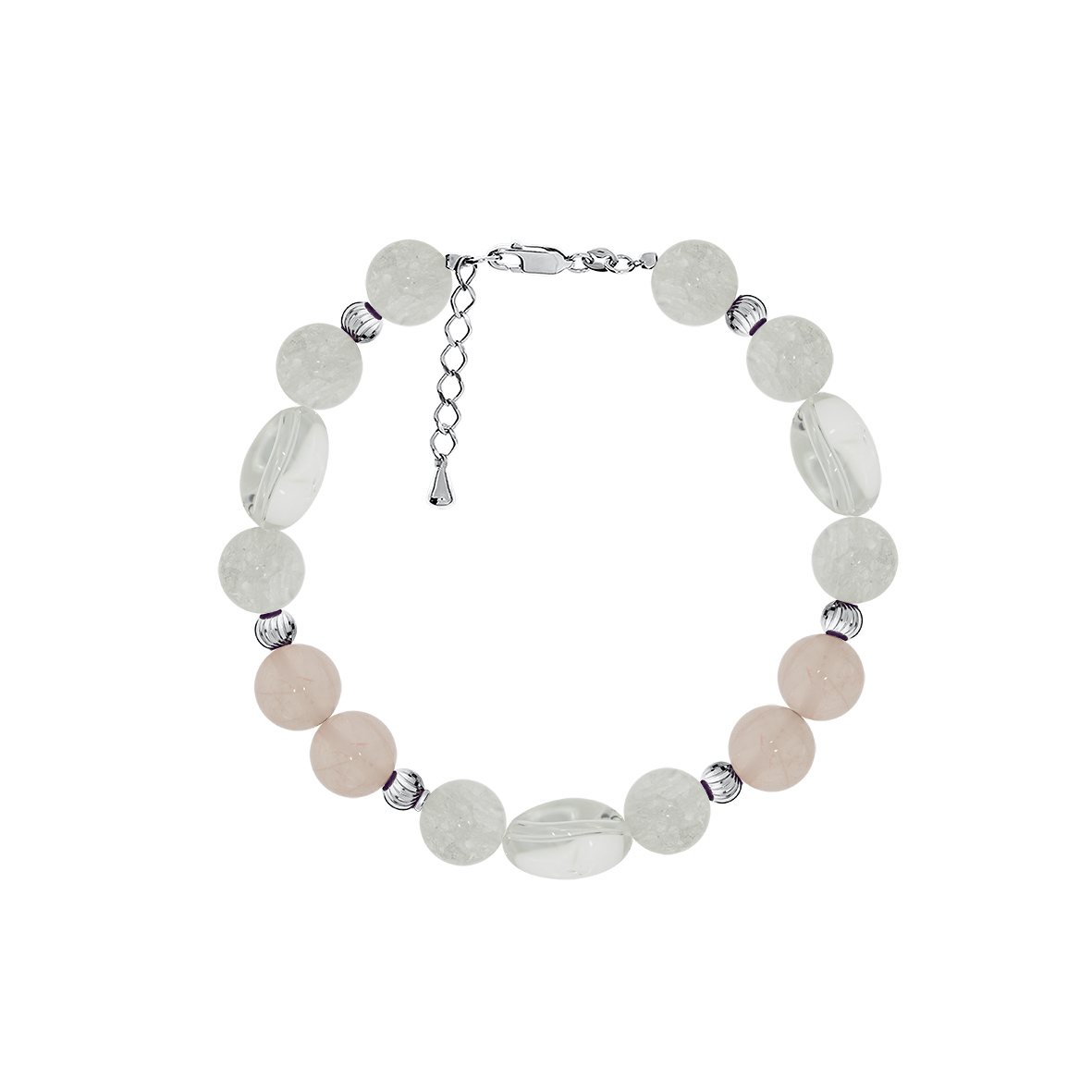 Купить оптом браслет из серебра с хрусталём, кварцем и кварцем 4340876256-1-18 от Krasnoe